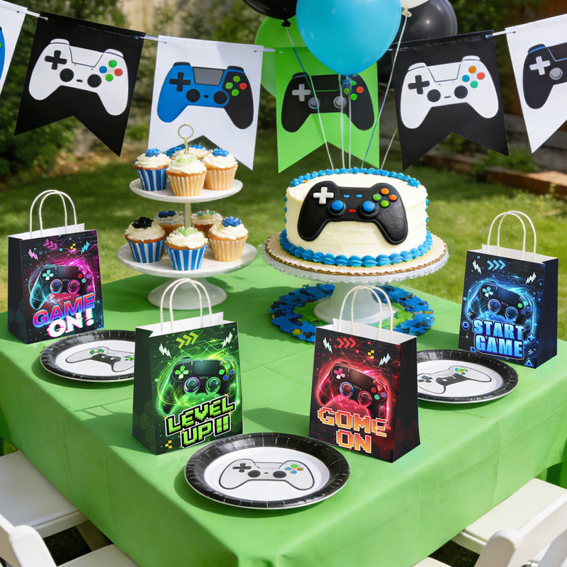 Ensemble de 16 sacs de jeux vidéo, sacs de cadeaux de jeux vidéo