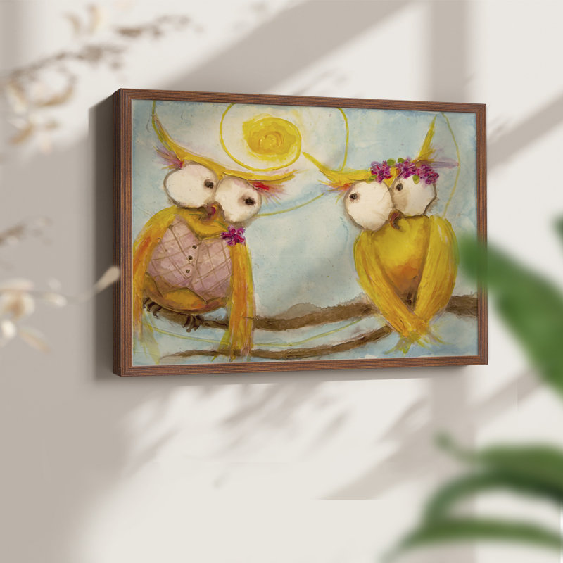 Hoos Branch for Two -Framed Print - Restickable, H 8 po x l 10 po, Noyer