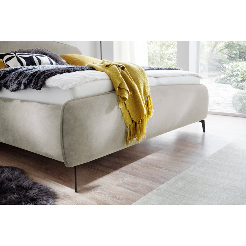 Asharia Upholstered Bed, 180 x 200cm, Beige