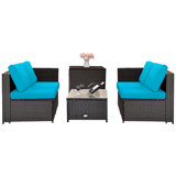 Margriete 4 - Person Patio Conversation Sets with Cushions