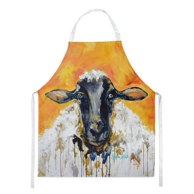Tablier mouton pêche en laine