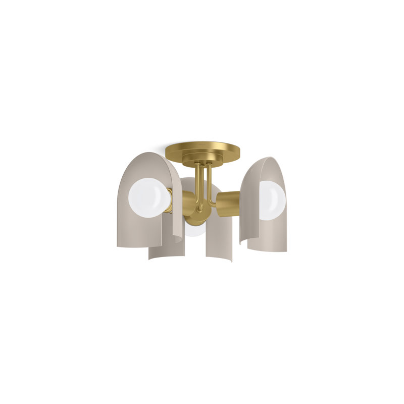 Jabot 3-13/16 In. Flush-Mount, Cream