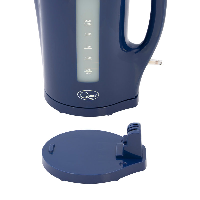 Quest 1.7L Plastic Electric Tea Kettle, Navy