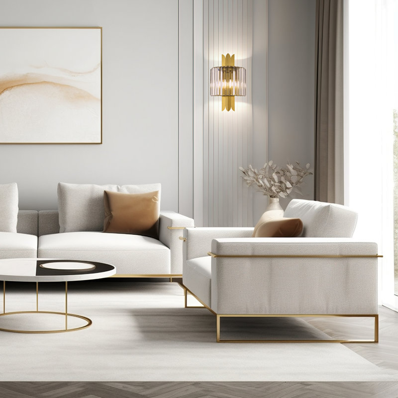 Auzinda Flush Mounted Sconce, Gold colours