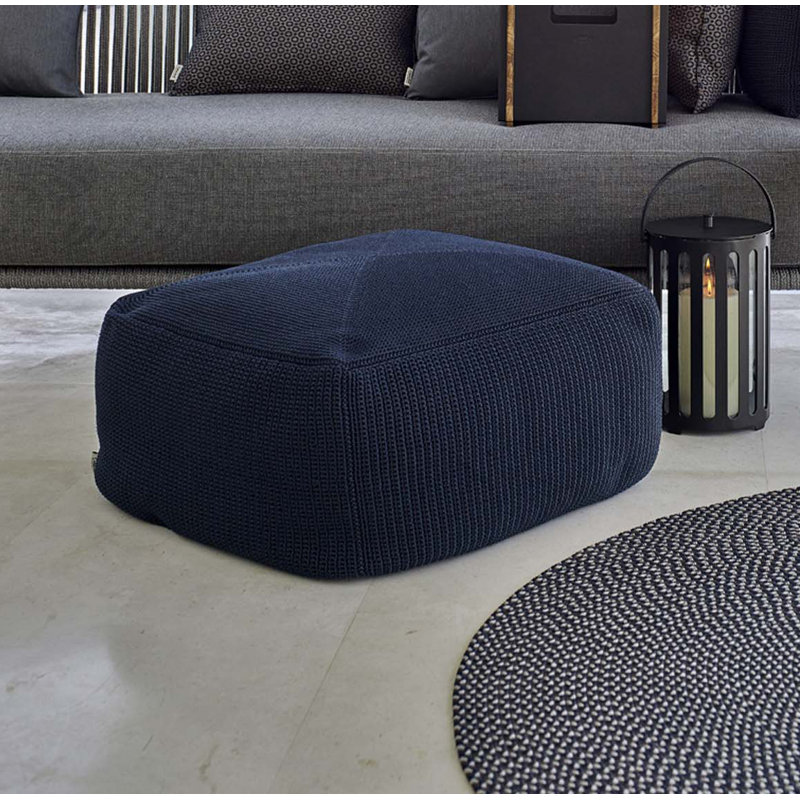 Divine Outdoor Pouf, Midnight Blue
