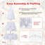 7 pi-PVC-Artificiel-Arbre de Noël-W-Stand-Fêtes-Saison-Intérieur-Extérieur-Blanc