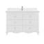 Meuble-lavabo simple 48 po en bois massif avec plateau en marbre d'ingénierie de 1 po-27001912