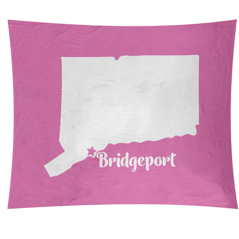 Tapisserie murale connecticut bridgeport, H 27,5 po x l 37,5 po, Rose