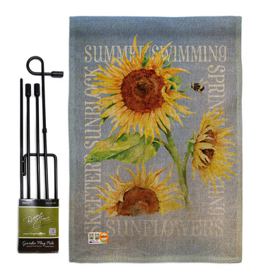 Double Sided 18.5'' H x 13'' W Polyester Flag Set