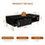 Table basse Mid-Century moderne avec tiroirs doubles-2027613361