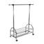Barre à vêtements extensible en métal chromé