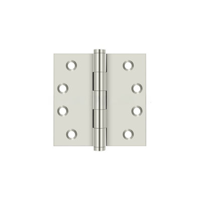 Charnières carrées en nickel poli 4 po x 4 po Deltana DSB414