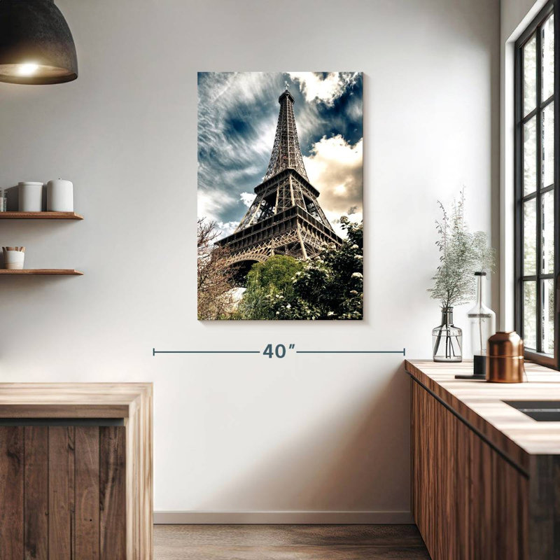 Aime Eiffel Tower From Below, 39" H x 26" W