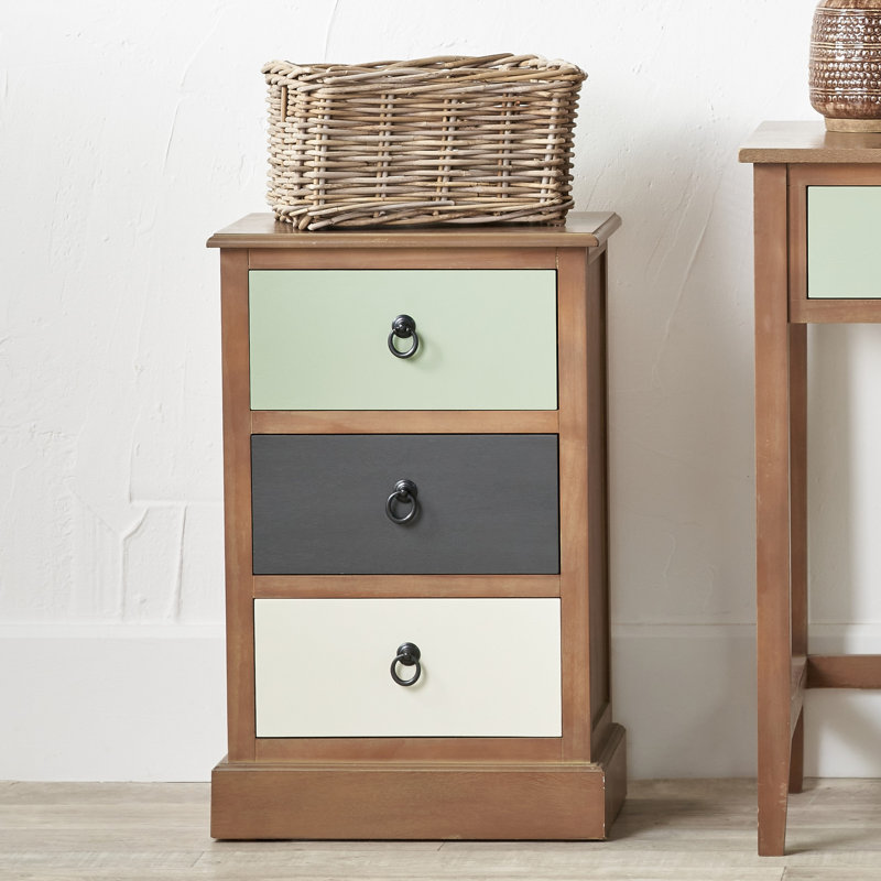 42 cm W Solid Wood Bedside Table