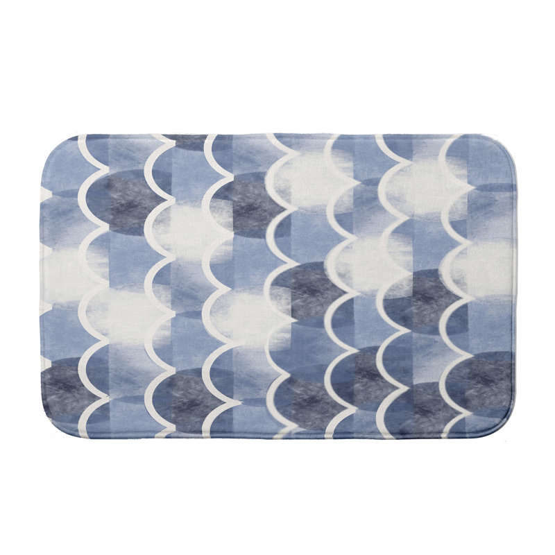 Lenihan Non-Slip Bath Mat, 17" W x 24" L, Blue