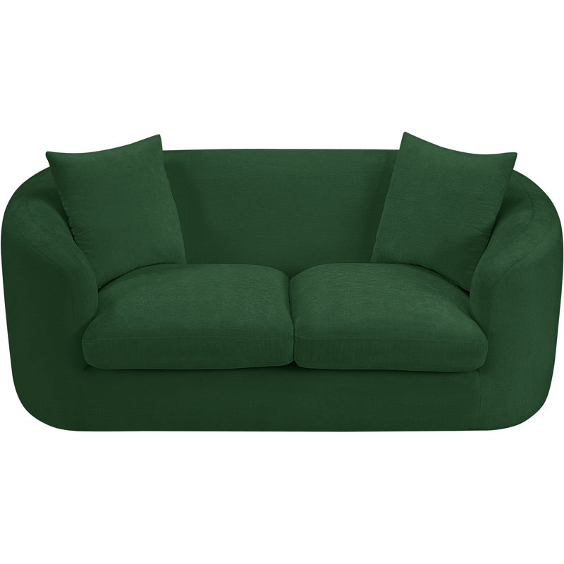 Causeuse Penelope, Tissu chenille vert