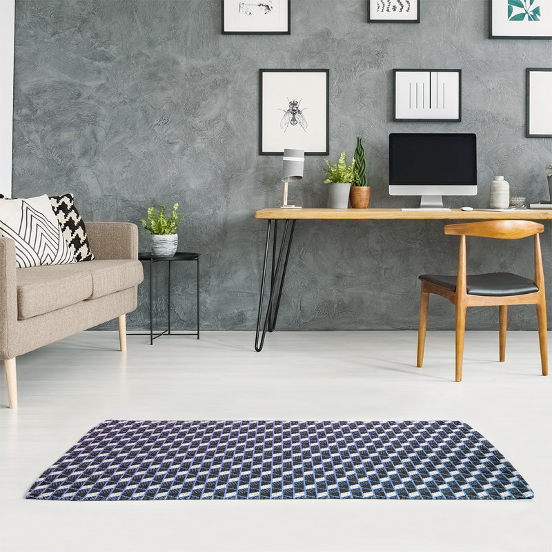 Chenille Geometric Indoor Rug, Rectangle 5' x 7'