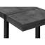 Table d'appoint pour le hall d'entrée en noir - Style contemporain avec pieds en métal, tablette fixe, console de salon et de chambre à coucher de style moderne, tablette de table épaisse,