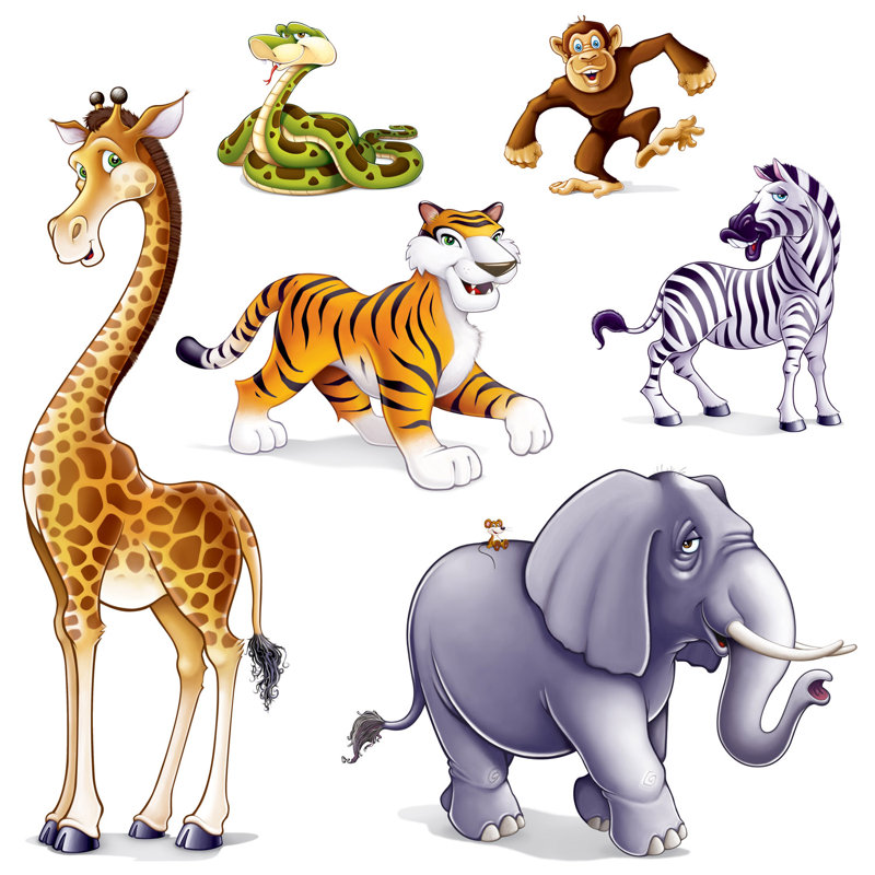 Décalcomanie murale jungle animal props