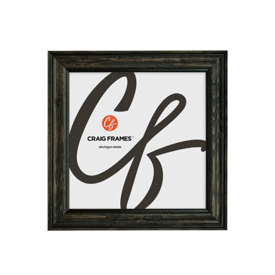 Cadre photo Craig Frames 13 x 17 pouces, noir, style Potomac, moulure en bois de 2,5 pouces, finition teintée, vitre en plexiglas et système d'accrochage inclus.