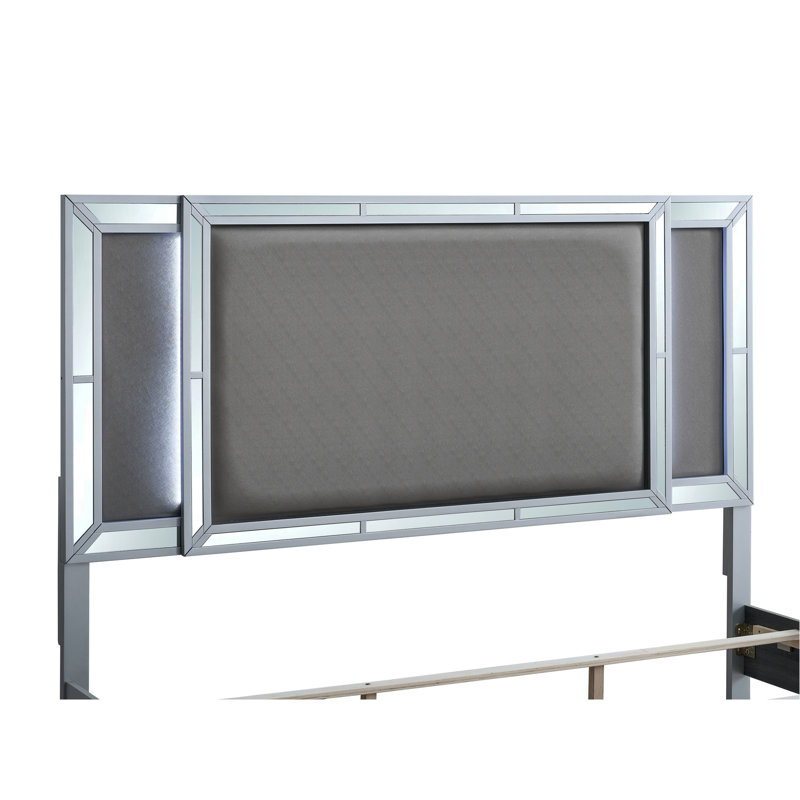 Full Bed(Mattress Not Included) , Silver