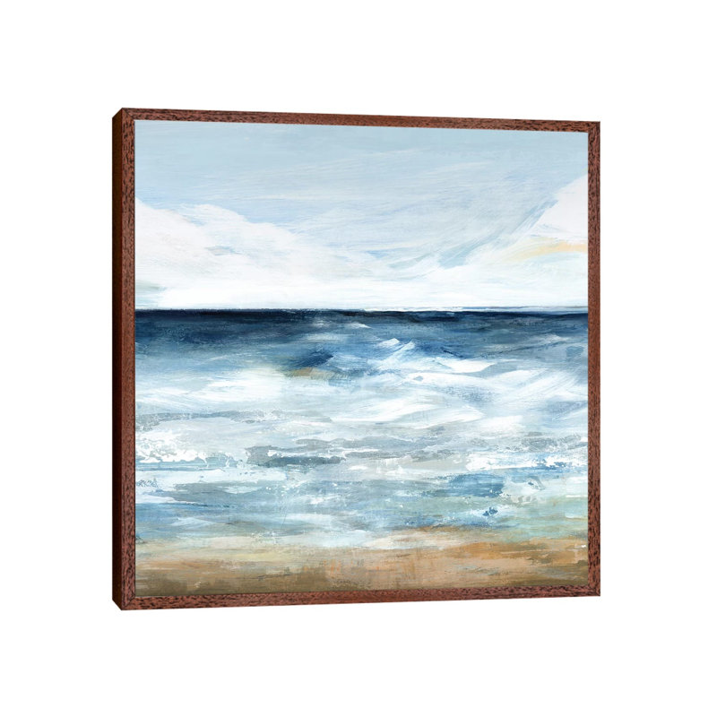 Blue Ocean I by Isabelle Z - Print on Canvas, Classic Brown Wood Framed, 66.04 cm H x 66.04 cm W