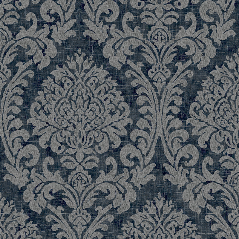 Rouleau de damas Kashanta, Bleu marine