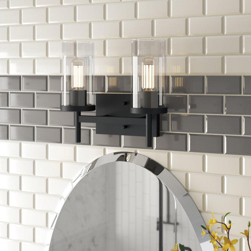 Éclairage pour meuble-lavabo à intensité variable Bertelli, Noir mat, 2