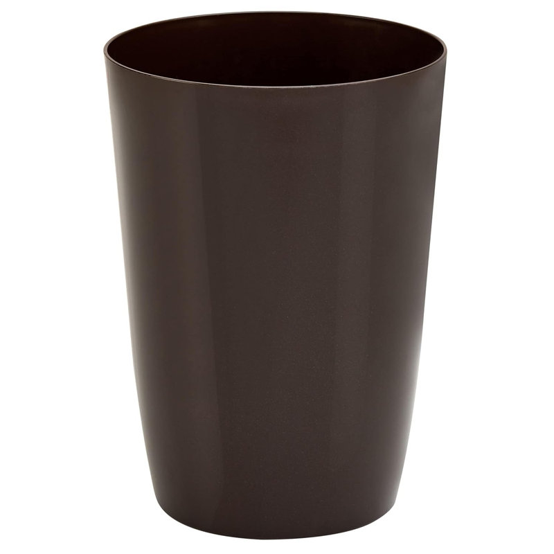 Petite poubelle avec couvercle ouvert pour les espaces compacts et serrés, Brun