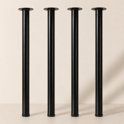 28 inch Adjustable Metal Desk Legs(Black)