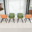 Ensemble de chaises de salle à manger en polyuréthane moderne, conception robuste, parfait pour les repas à la maison