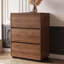 Table de chevet décorative 23,62 "avec 3 tiroirs, table de chevet en noyer