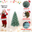 Arbre de Noël artificiel PE / PVC 9 pi bleu-vert, 3268 branches, conception à branches articulées, aspect naturel, base en métal stable-1045283985