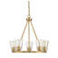 Lustre en roue de chariot à 5 lumières Macklin-1603340822