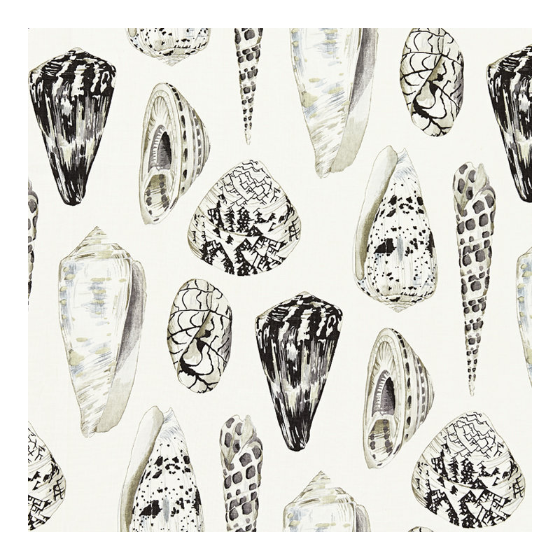 Jardin Coquina Linen Fabric, Graphite