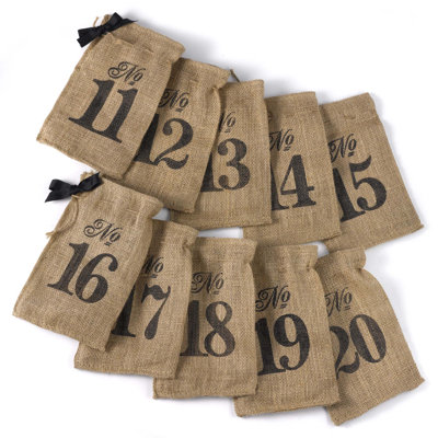 Numéro de table en jute