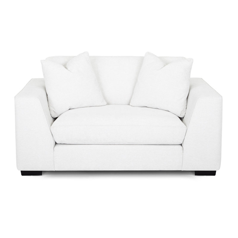 Chaise à deux accoudoirs Benehaley, Neige