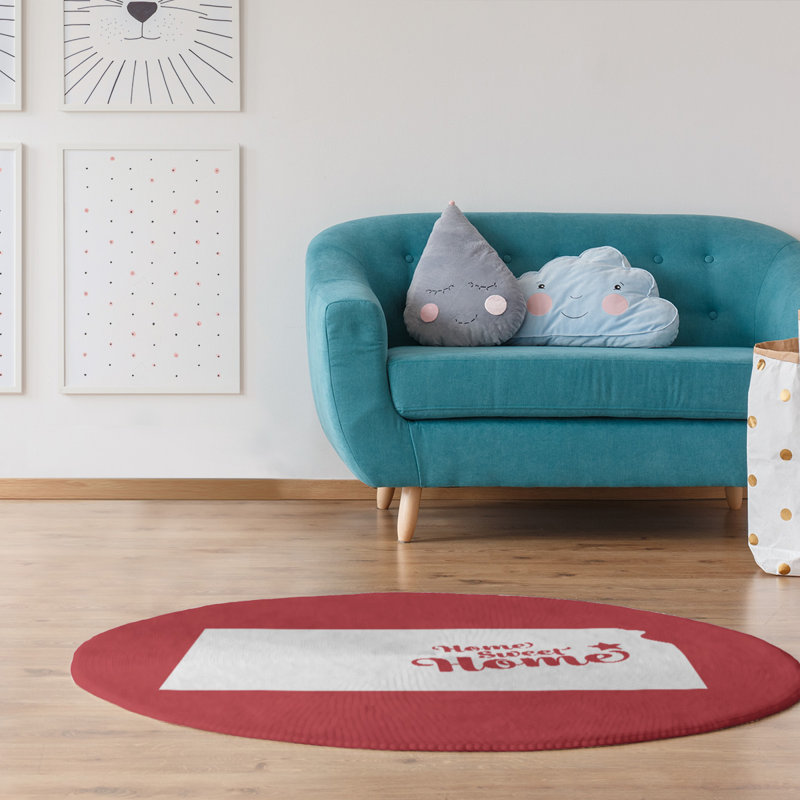 Chenille Indoor Rug, Round 5'