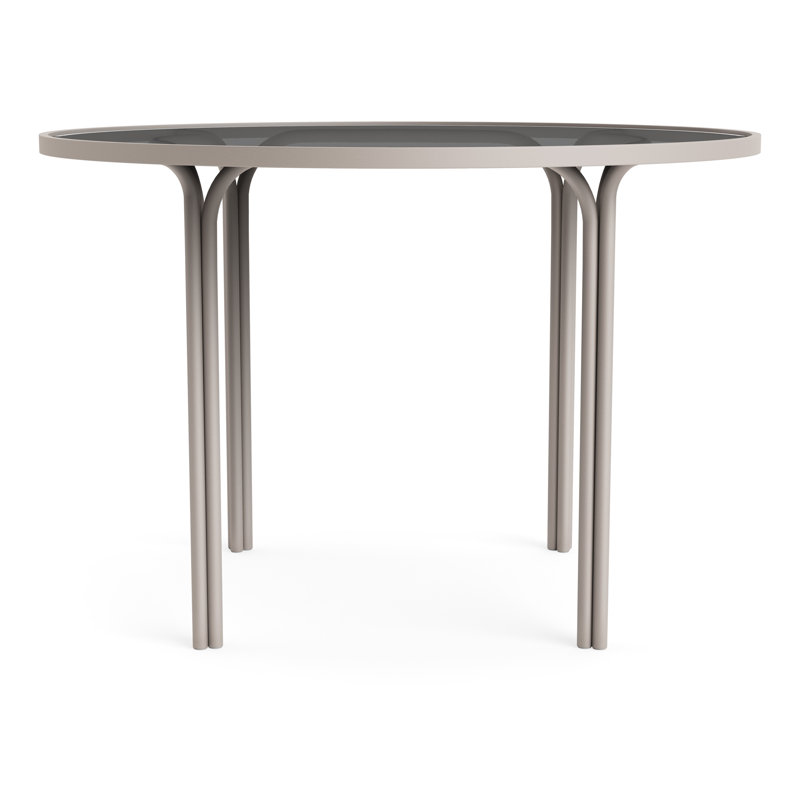 Kantan Outdoor Round Dining Table, Dove Smooth