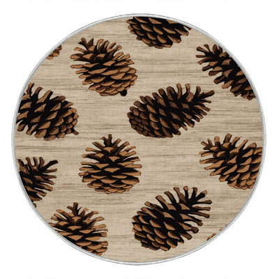 Tapis beige lavable à la machine