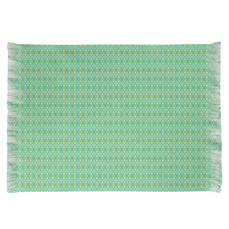 Tapis de couleur verte losanges ligné Mcguigan, Non