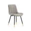Ensemble de 4 chaises de salle à manger modernes avec revêtement en tissu Tech et pieds en métal doré