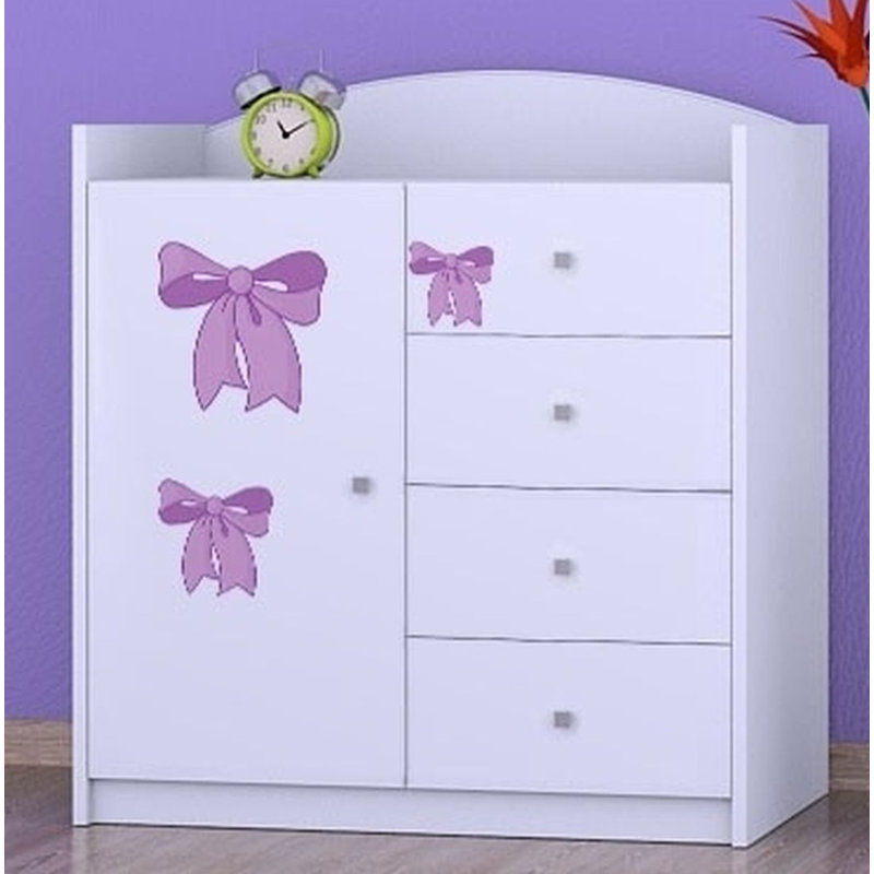 Neuman Kids 4 - Drawer Combo Dresser, White