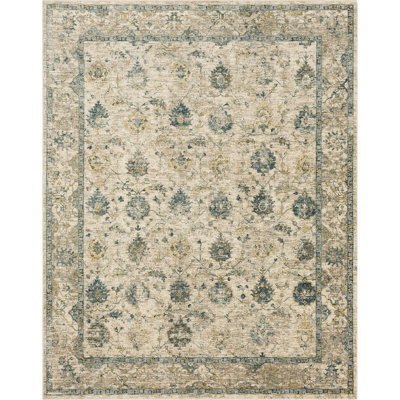 Tapis oriental crème / vert Darica