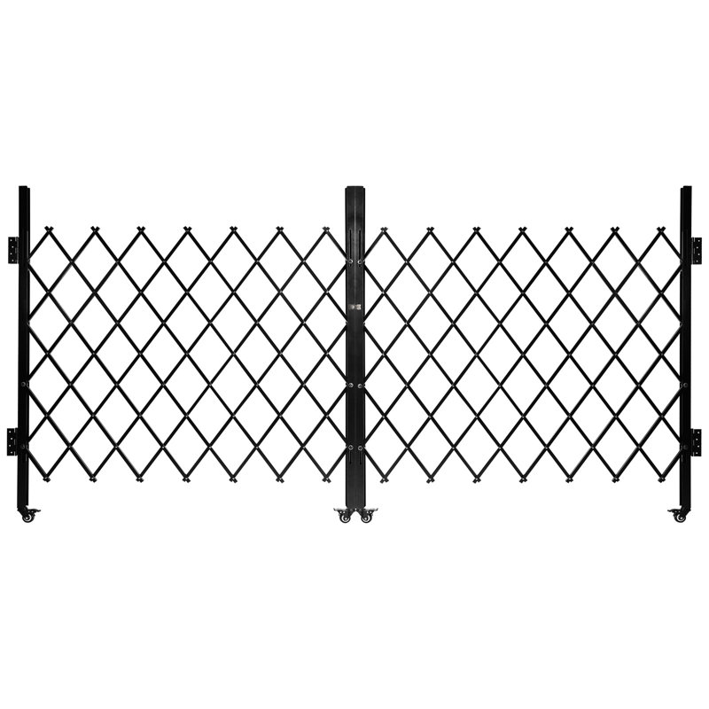 Barrière en métal, H 5,08 pi x l 10,17 pi