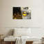 «Gold Glitter Lips Paint Drip» sur toile-729705725