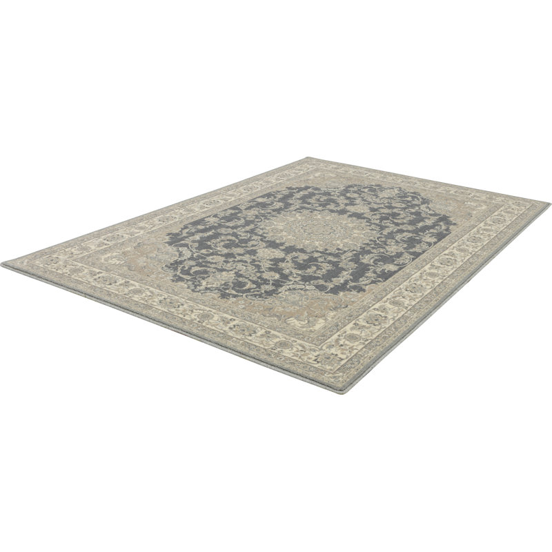 Beatrice Power Loom Grey Rug by Agnella, Rectangle 200 x 300cm