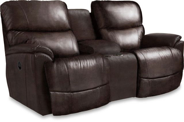 Causeuse inclinable en cuir Trouper avec console