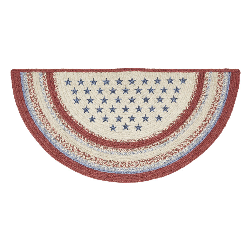 Tapis en jute Celebration, Demi-cercle 1 pi 4,5 po x 2 pi 9 po