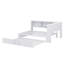 Lit de jour pratique en métal avec lit gigogne escamotable et sections de rangement intégrées-1047862424